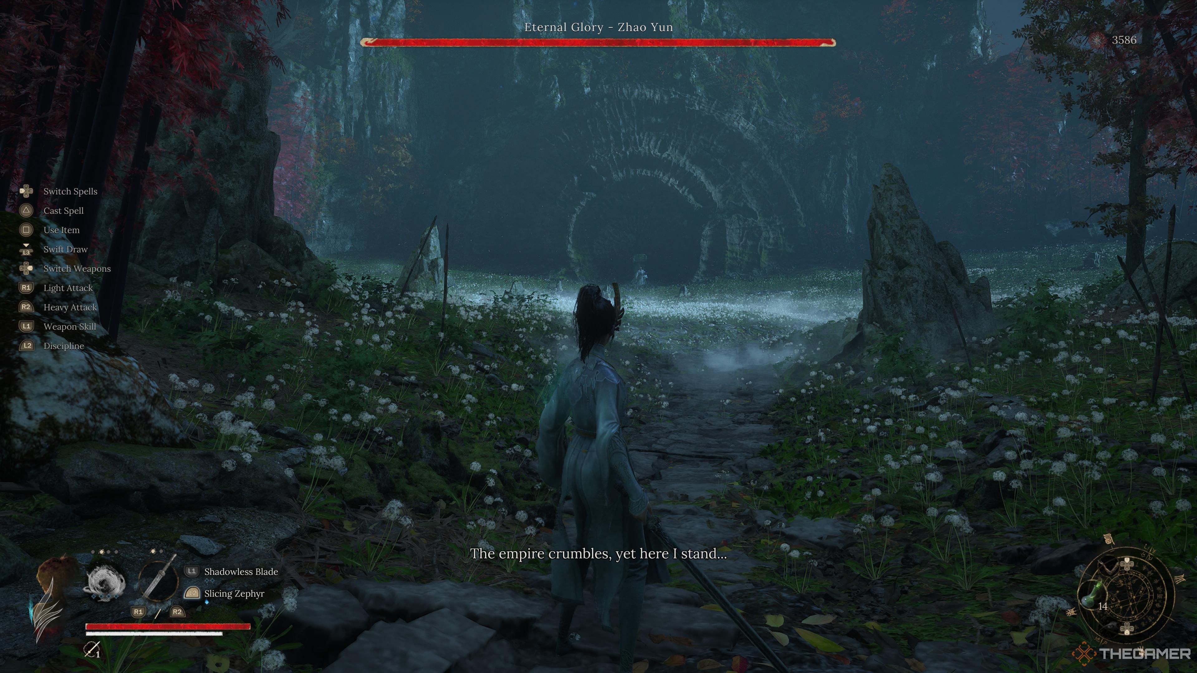 Entering the tomb arena to battle zhao yun in wuchang fallen feathers.