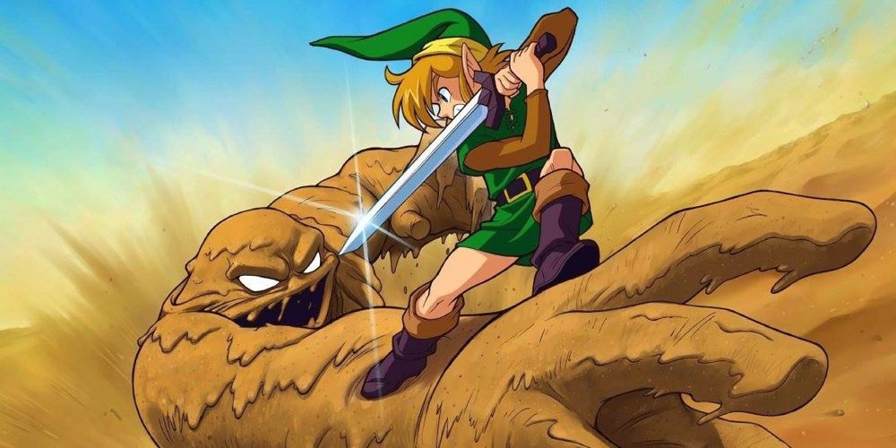 Link fighting in the desert in Link to the Past
