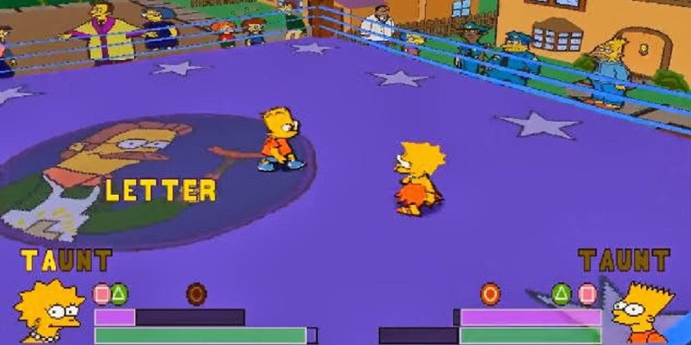 The Simpsons Wrestling Bart Vs Lisa