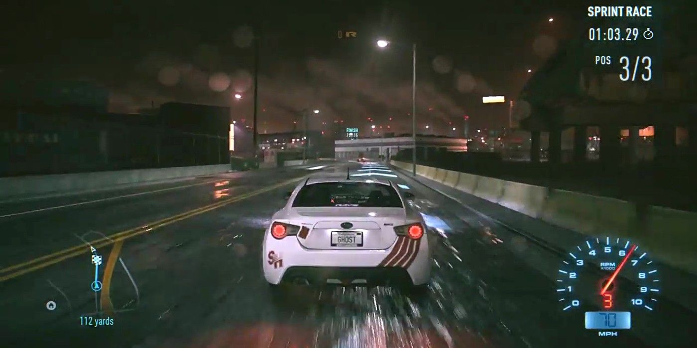 Need for Speed 2015 gameplay driving in the rain at night