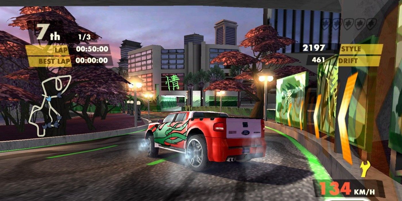 Need for Speed Nitro gameplay truck sharp turn on road
