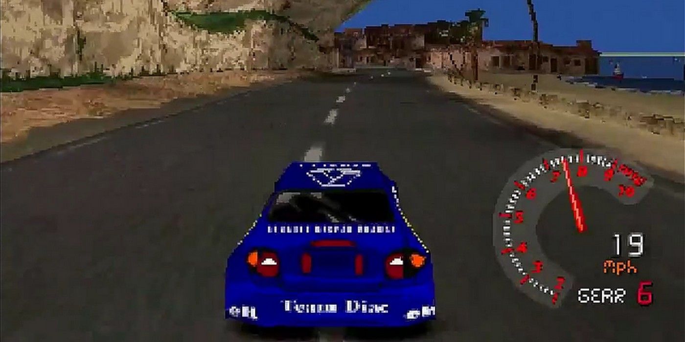 Need for Speed V-Rally gameplay blue car
