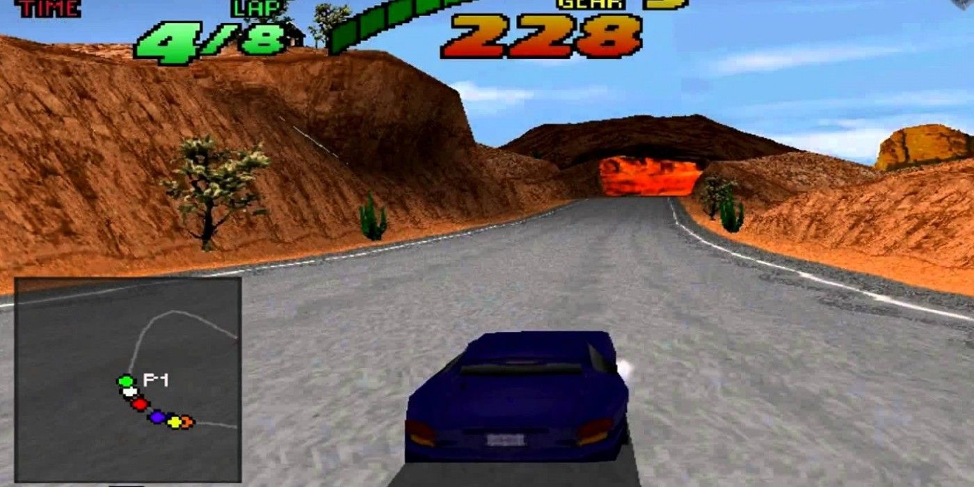 The Need for Speed 1994 gameplay driving through desert