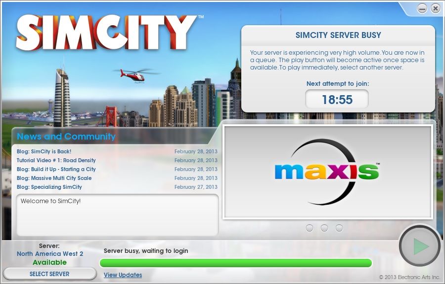 Sim City Launch