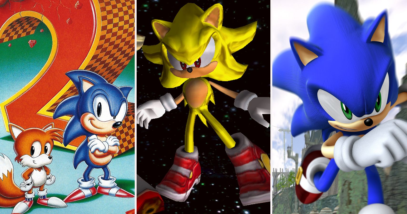 Sonic  6 different Sonic's [Base Sonic, Mecha, Metal, Super Sonic