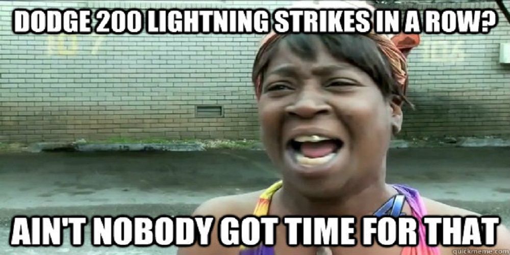 Dodge 200 Lightning Strikes