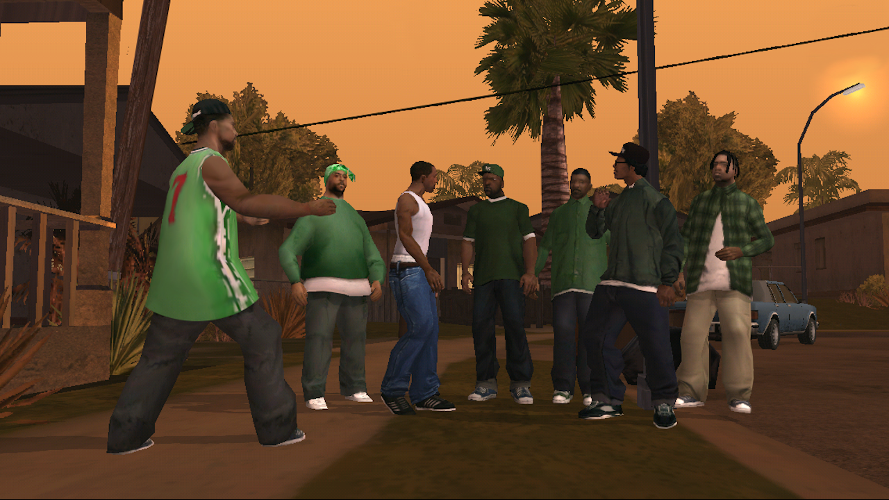 A gang from Grand Theft Auto: San Andreas