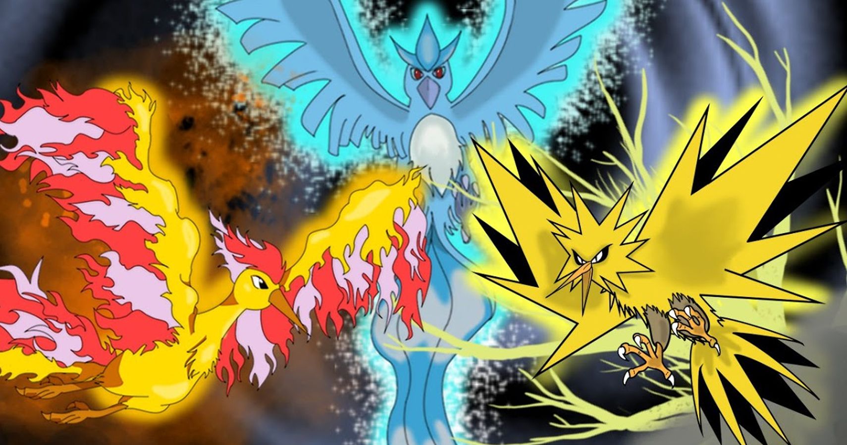 Articuno + Moltres + Zapdos I drew. Thought you might like it! - Gaming