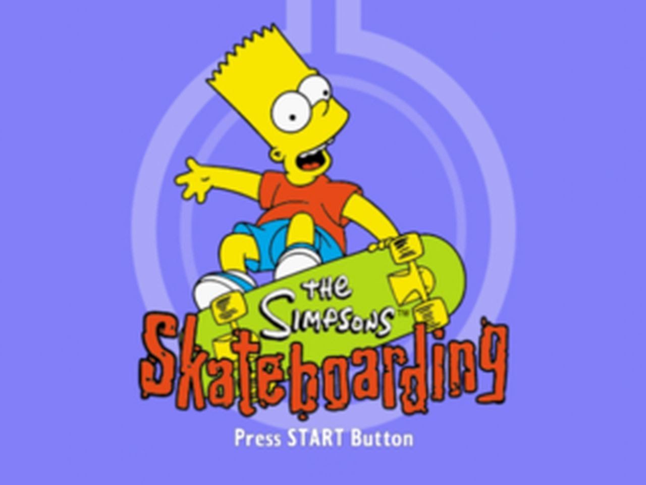 Simpsons Skateboarding Start Game