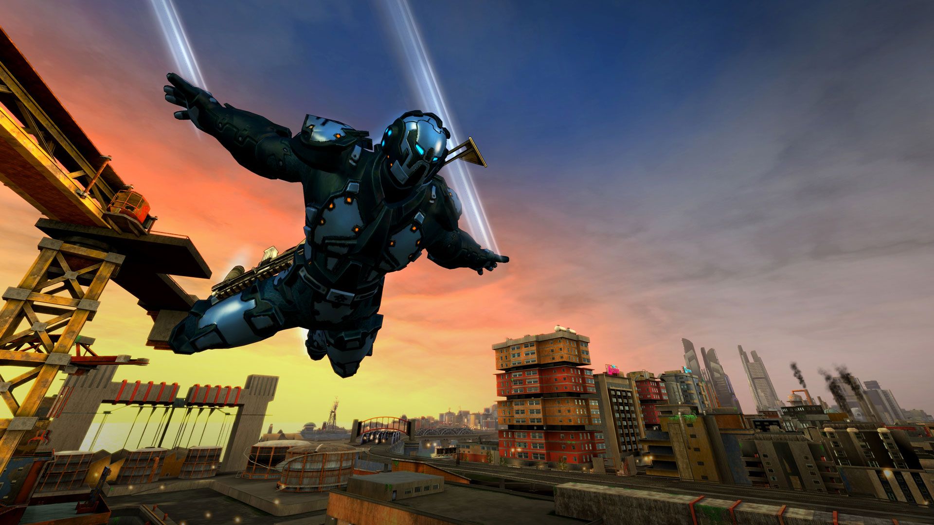 Crackdown 2 leaping down to the ground