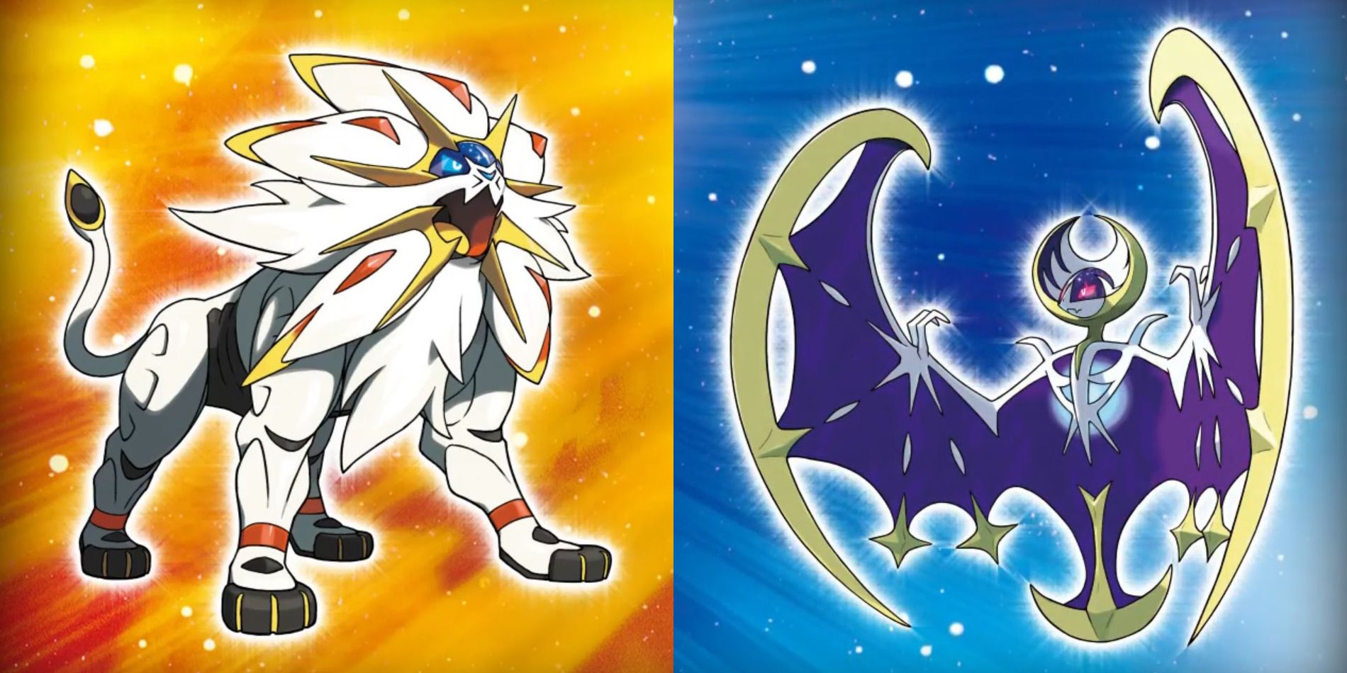 Solgaleo and Lunela Pokemon