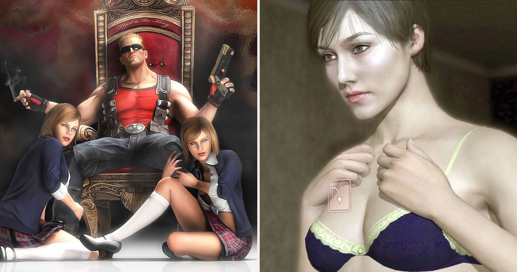 Naked women video game characters