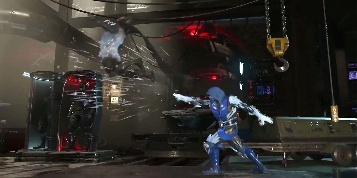 Injustice 2 Sub-Zero Hitting Character Back With Ice Powers