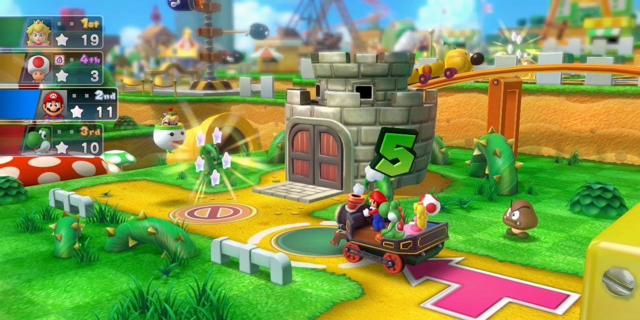 Driving in a car again in Mario Party 10