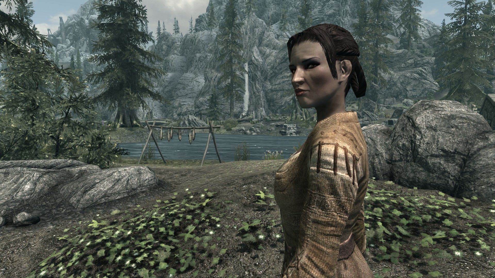 Camilla Valerius gives the Dragonborn the sideeye in Skyrim