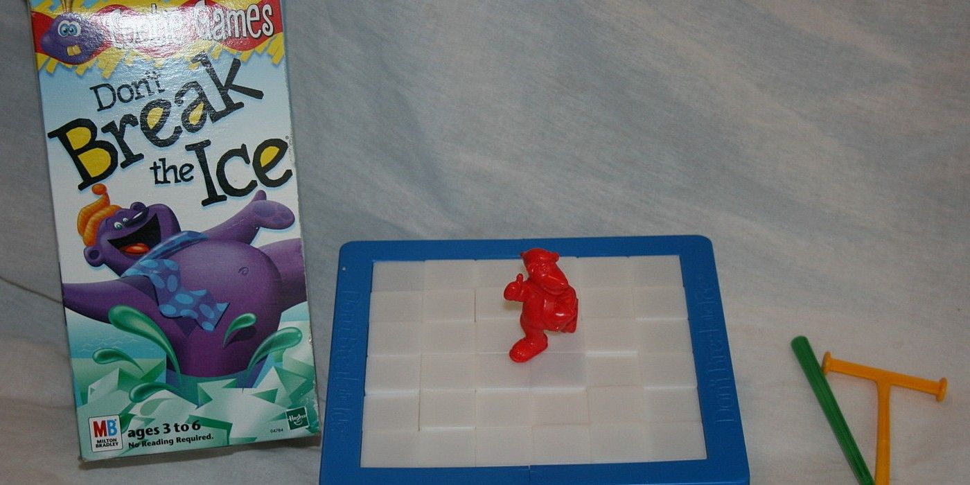 Don't Break the Ice board game rink figure on rink with box