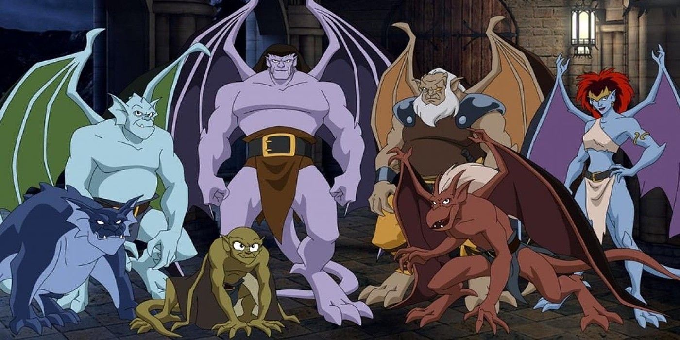 Gargoyles cartoon cast in dungeon
