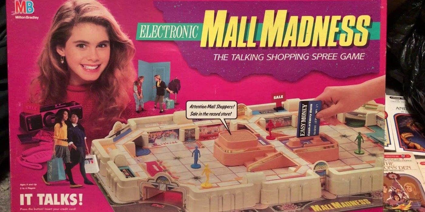Mall Madness board game box girl with mall board
