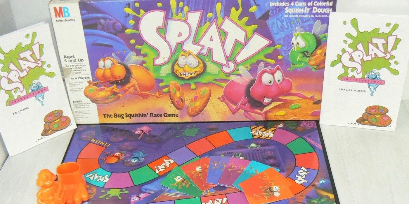 Splat! Board Game box and colorful board
