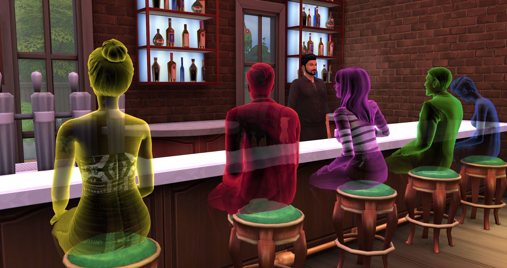 The Sims 4 Five Ghosts In A Bar