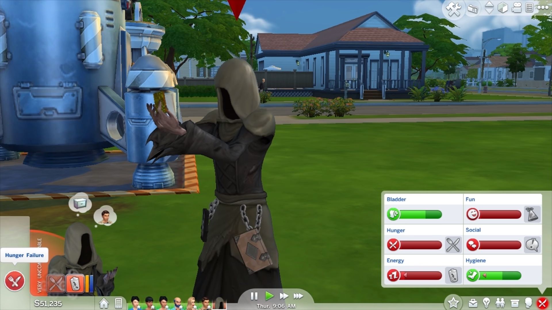 The Sims 4 Grim Reaper Eating Cracker