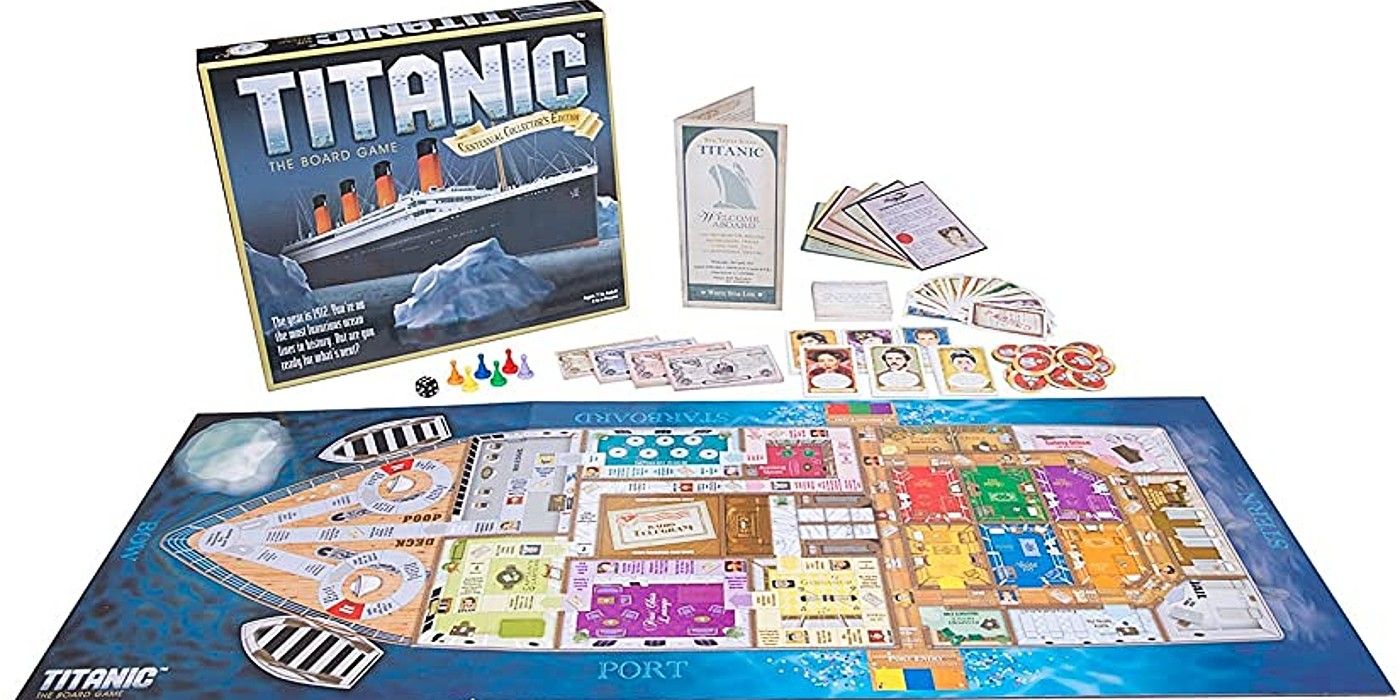 Titanic Board Game ship layout board and box