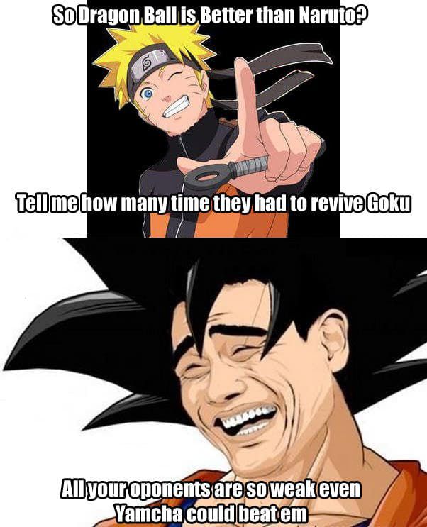 25 Hilarious Dragon Ball Vs Naruto Memes That Will Leave You Laughing