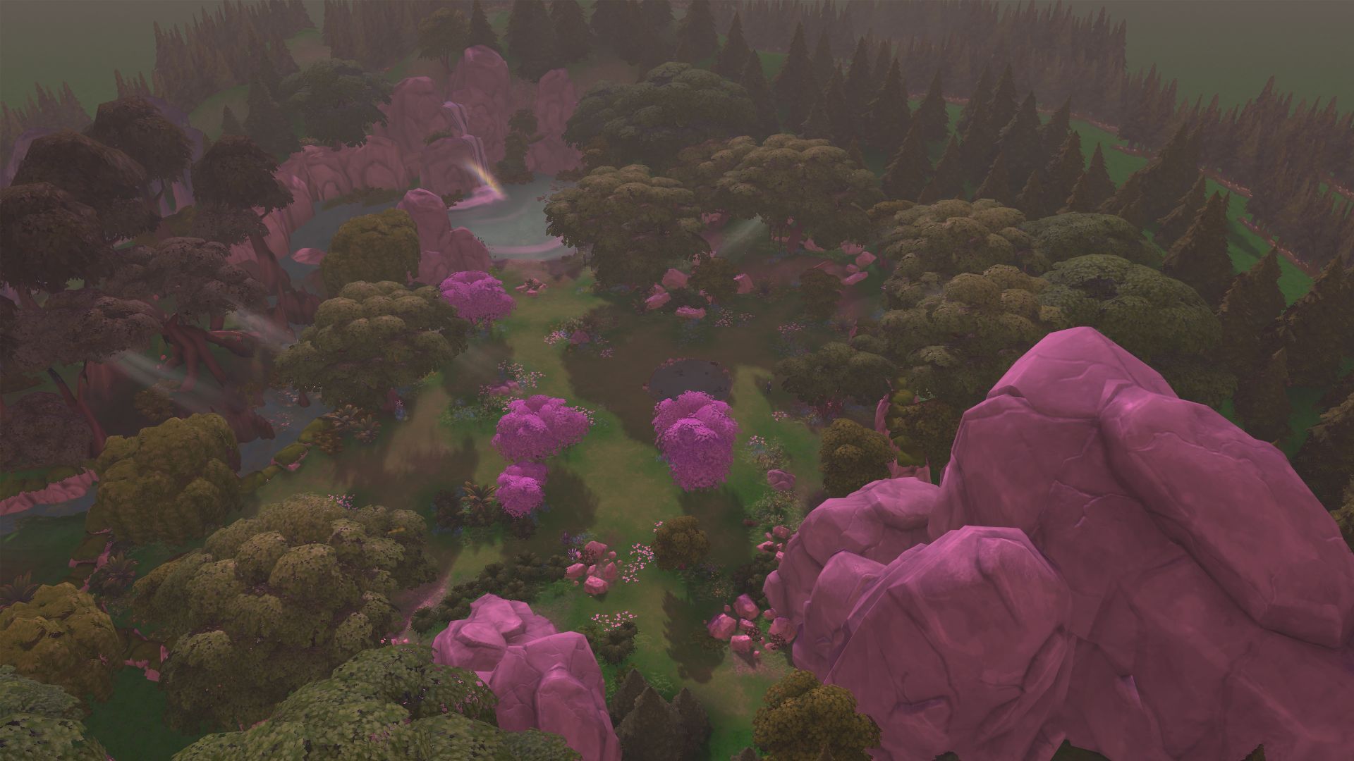 sylvan glade from above