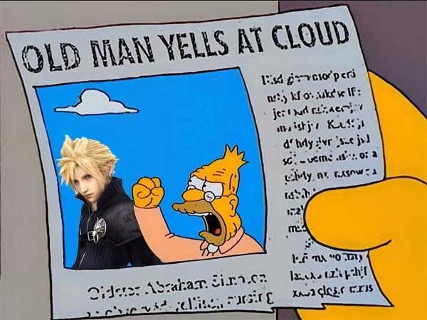 10- When Cloud Incurs The Wrath Of Grandpa Simpson