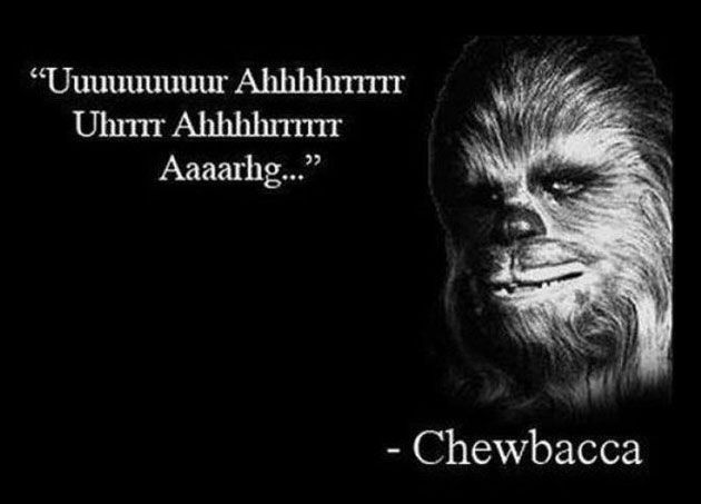 1- When Yoda's Wrinkly Green Wisdom Has Nothing On Chewbacca's Wise Words