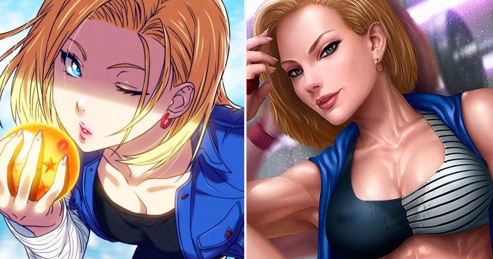 Home " fanarts " characters " android 18. 