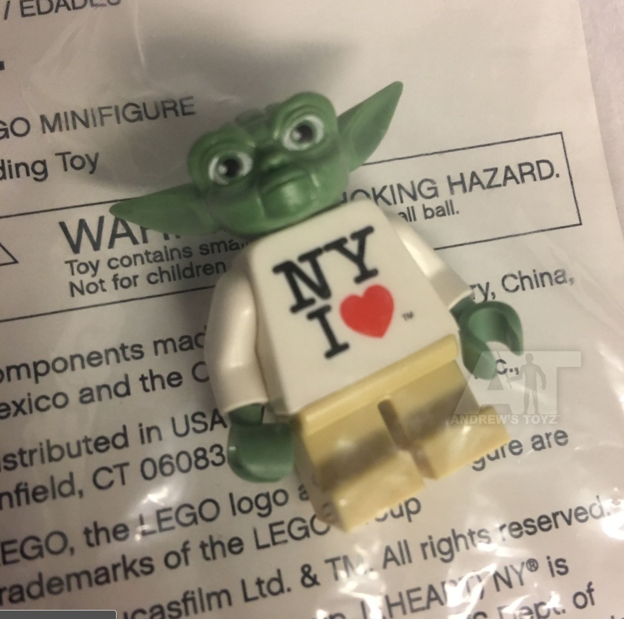 Lego yoda i love new york hot sale