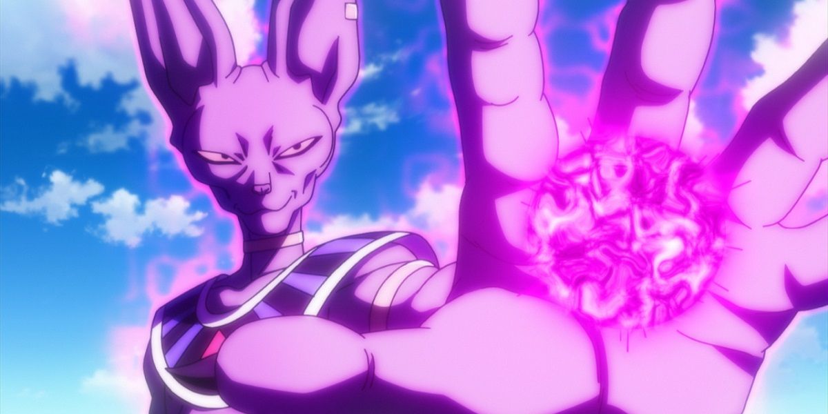 Beerus preparing to destroy Earth during Battle of Gods