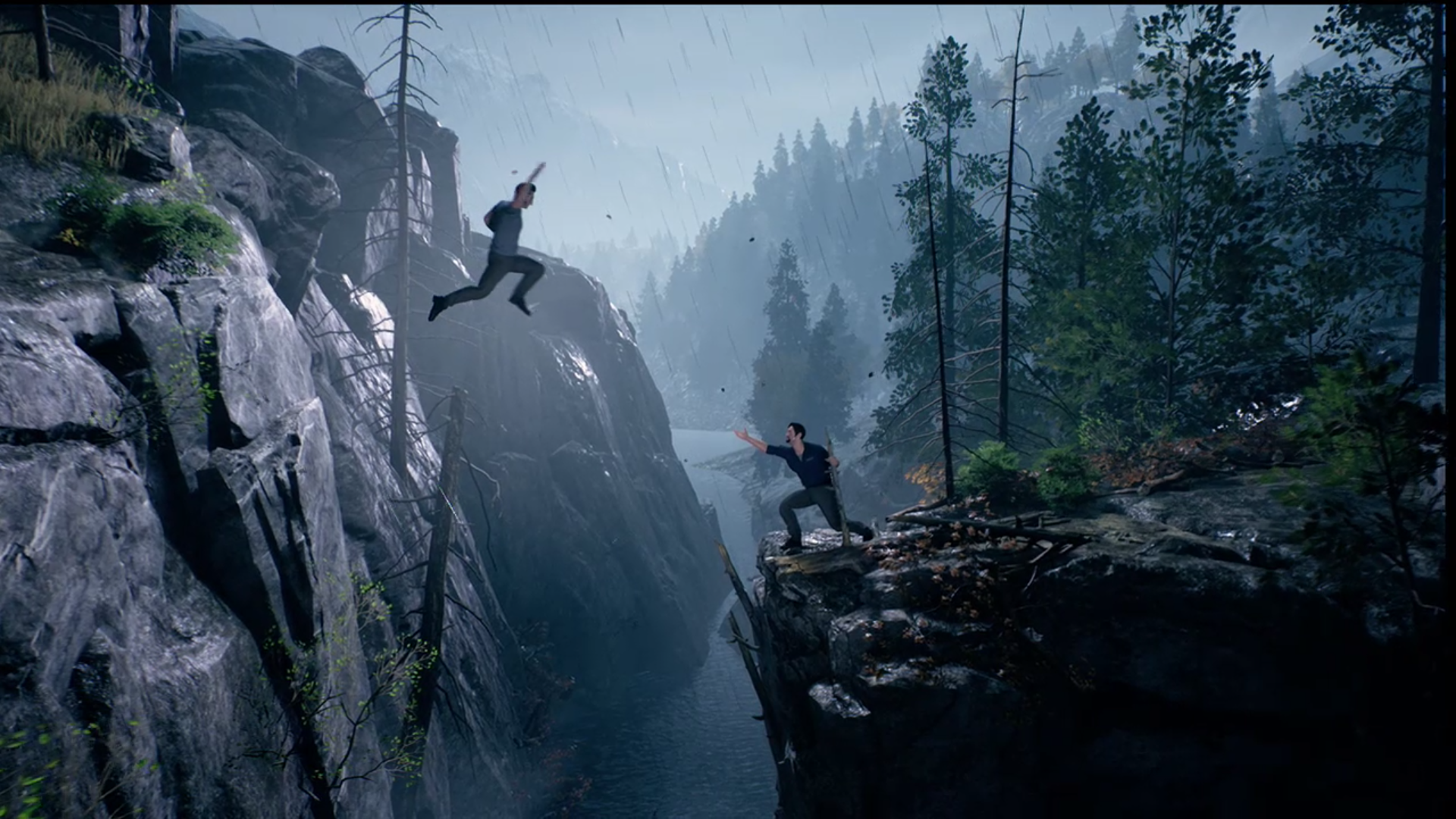 Leo and Vince cliff scene in A Way Out