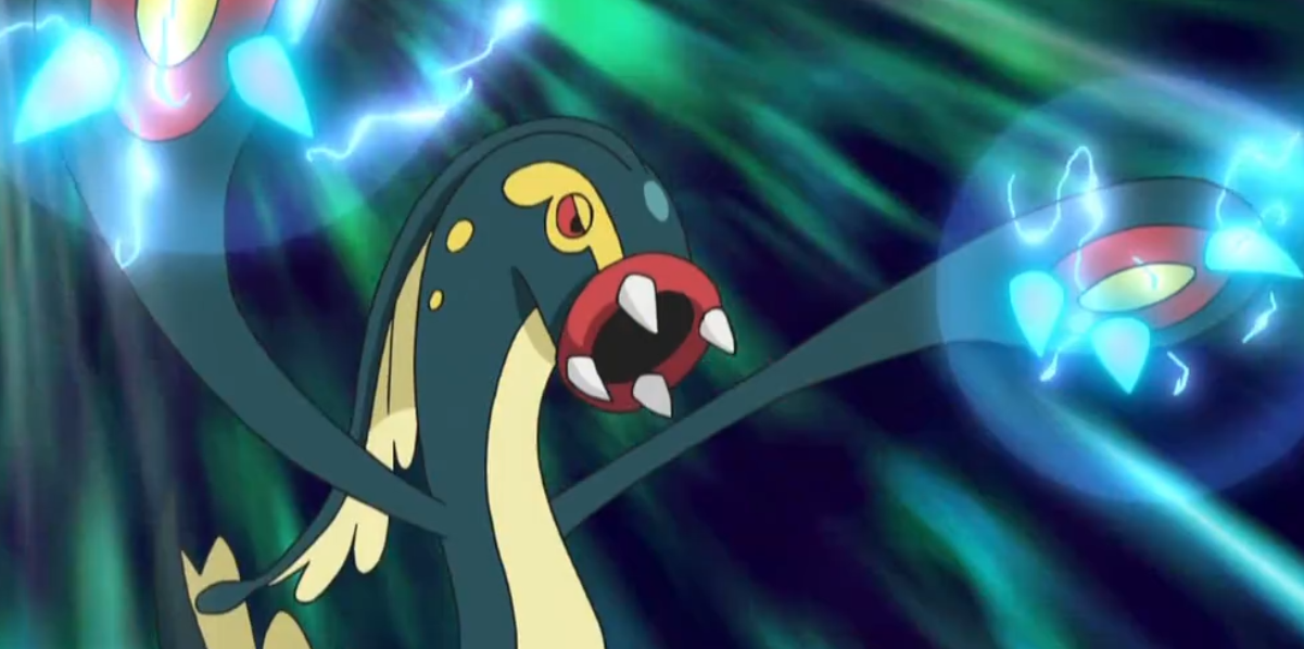 Elektross using Thunder Punch at high speeds in the Pokemon anime