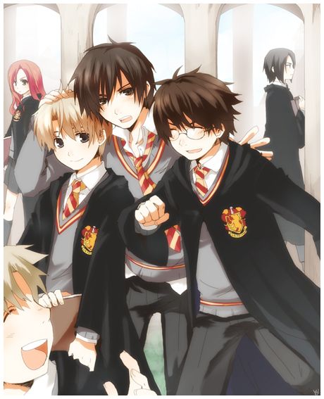 Harry Potter Characters Drawn Anime Style