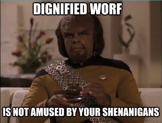 4- When Worf Brings A Welcome Touch Of Sophistication To Proceedings