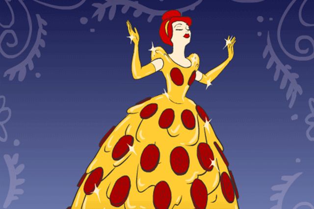 Dress Made out of Pizza
