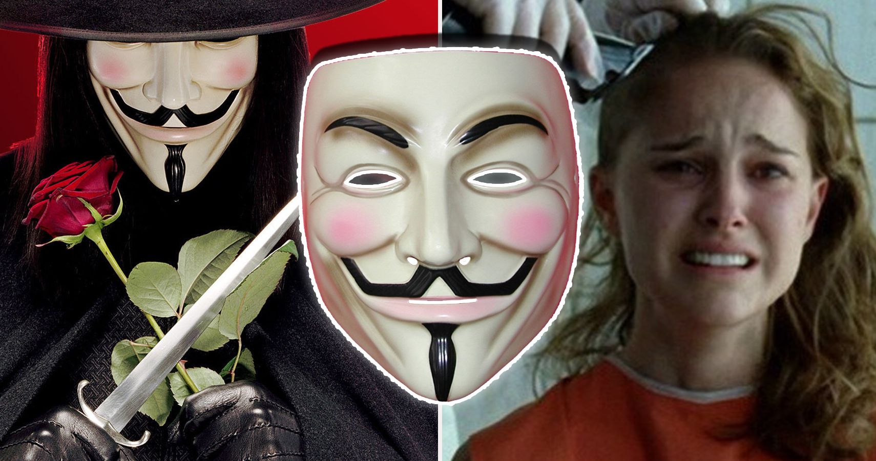 The mask of Hugo Weaving in V for Vendetta