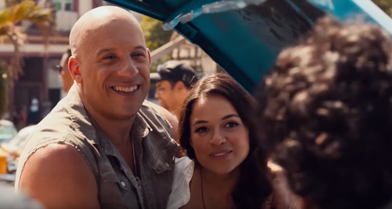 dom and letty smiling