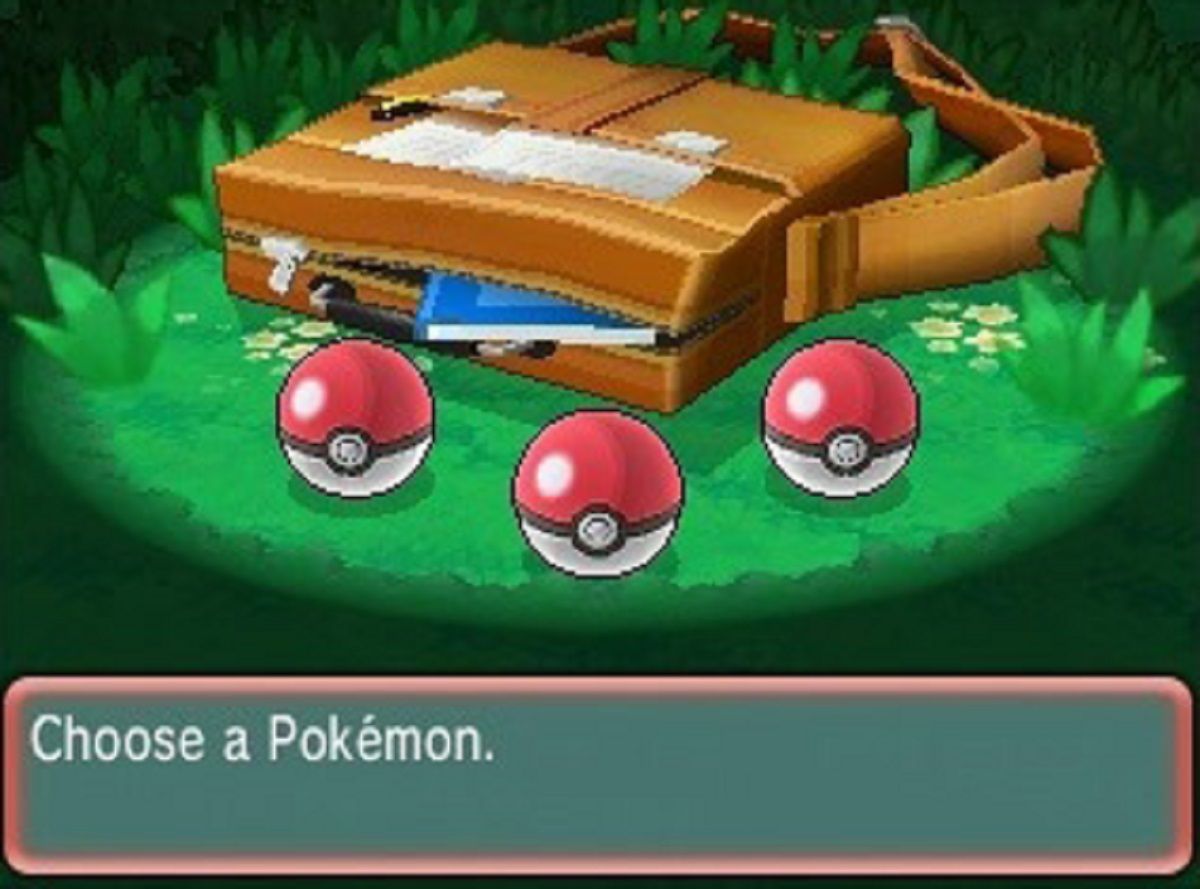 three pokeballs waiting for you to pick one of them