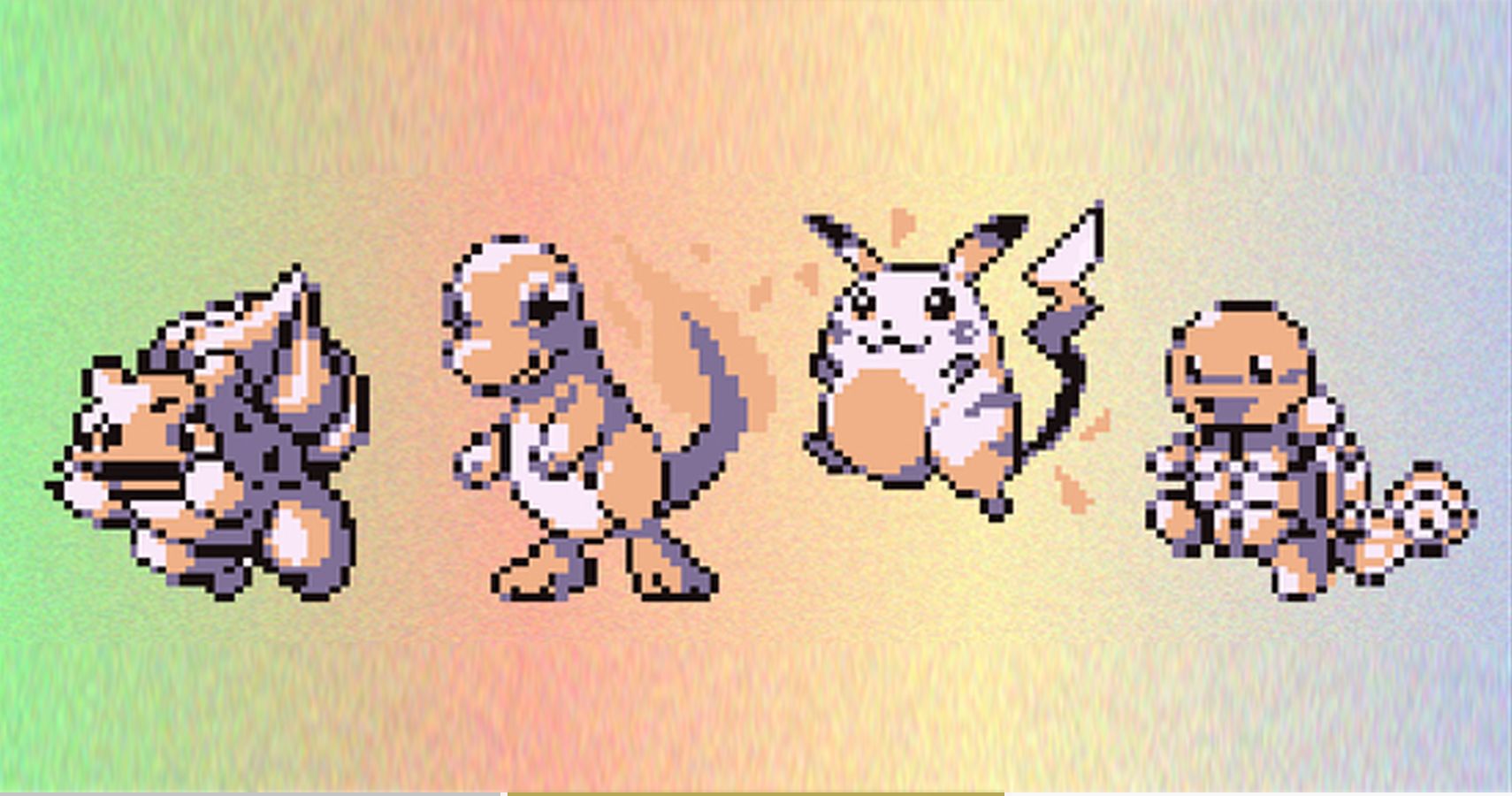 Pokemon red original starters pixel art