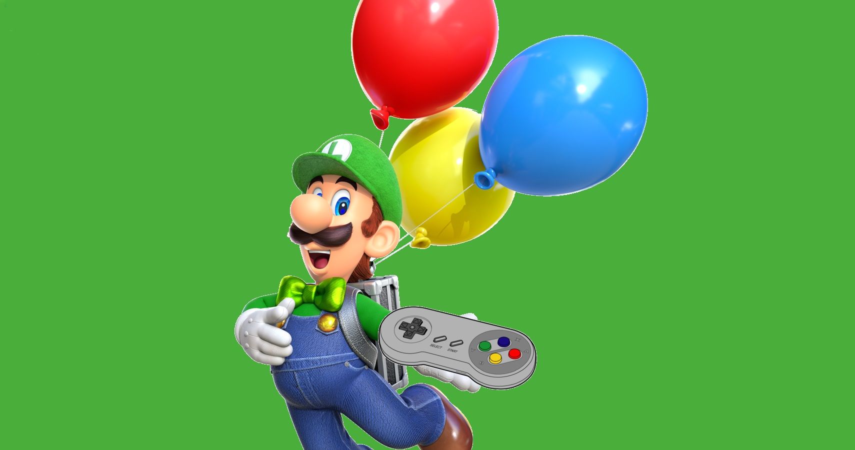 Gaming Detail In Super Mario Odysseys Balloon Hunt DLC Luigis Balloons Match The SNES Controllers Color Scheme