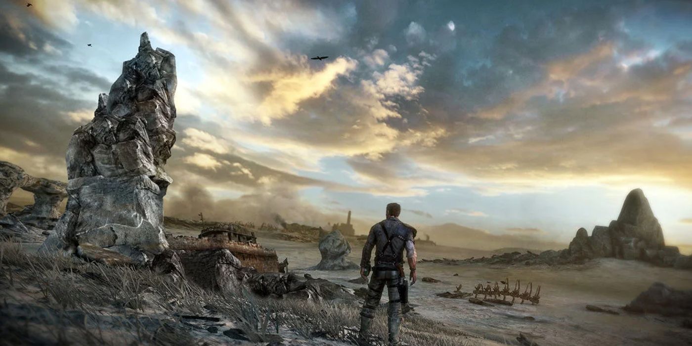 Looking Out At The Wasteland In The 2015 Mad Max Game