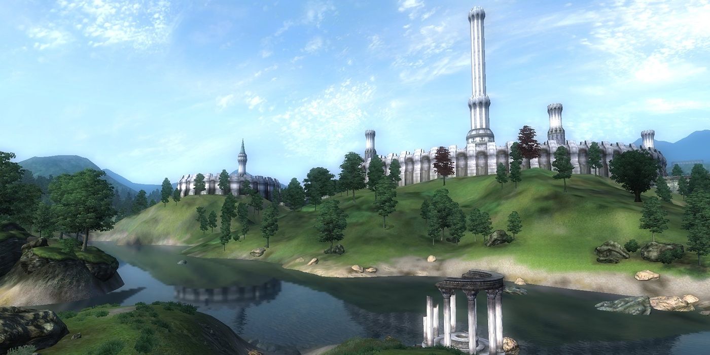 A Landscape View Of The Imperial City In Elder Scrolls: Oblivion