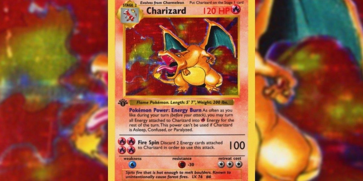 First Edition Charizard from the Pokemon TCG