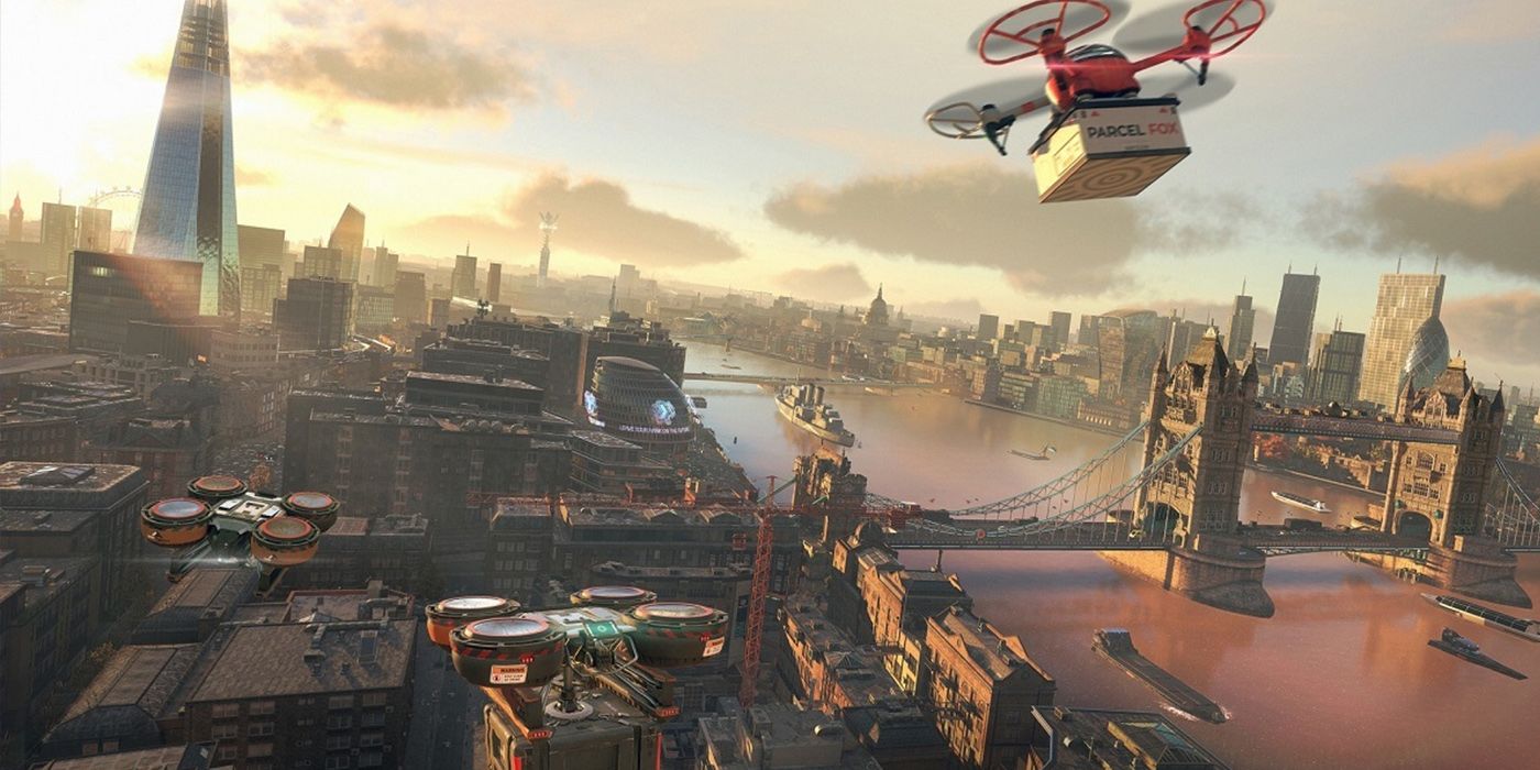 Drones Delivering Packages All Around London In Watch Dogs Legion