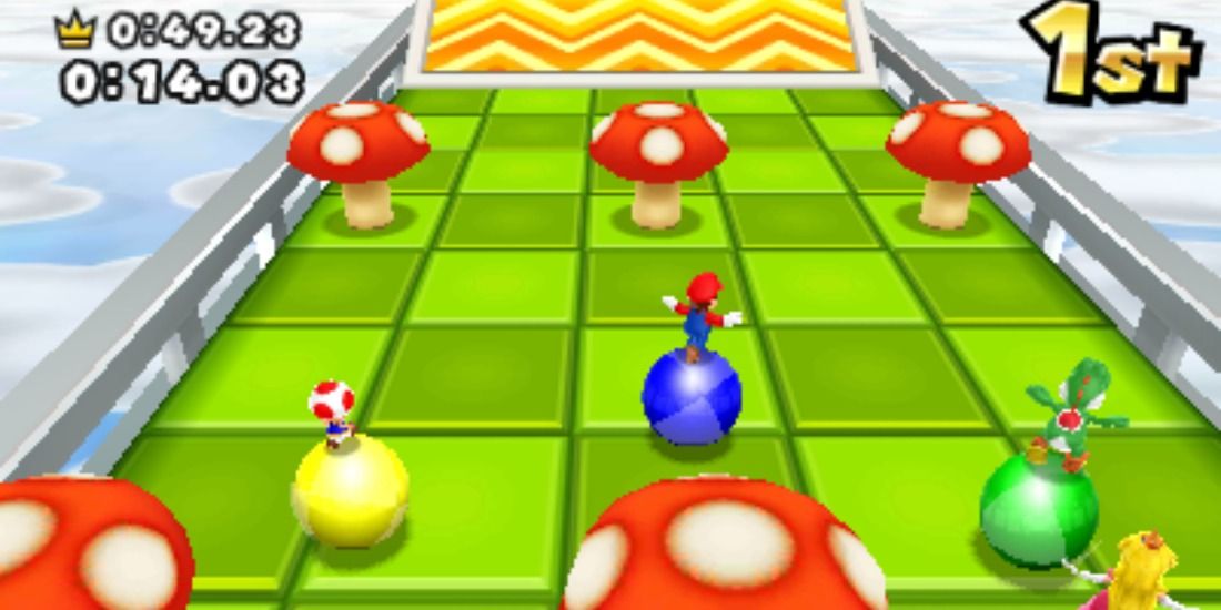 Rolling on some balls in Mario Party Island Tour