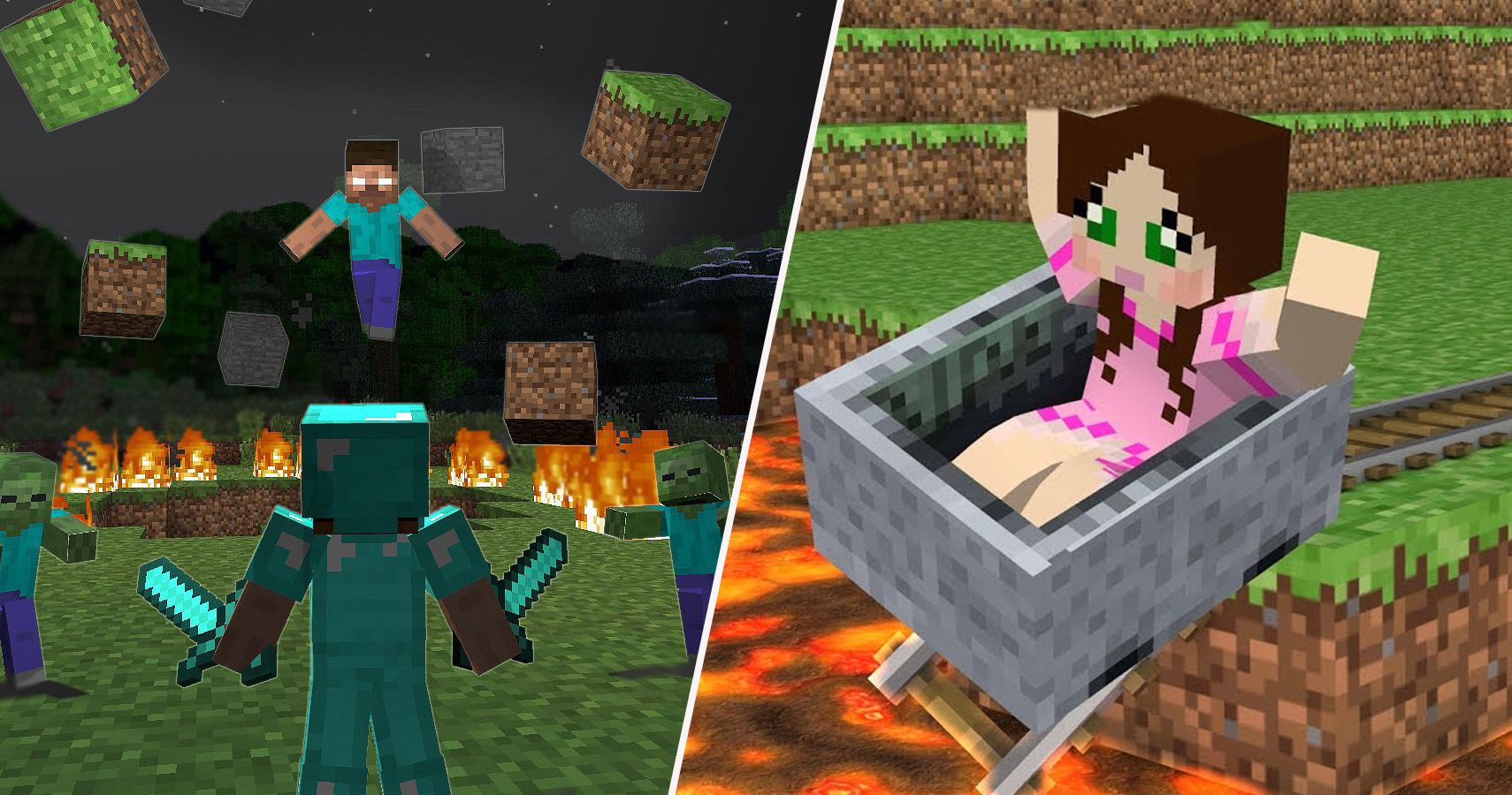 Herobrine in Big Trouble in Roblox and Minecraft 