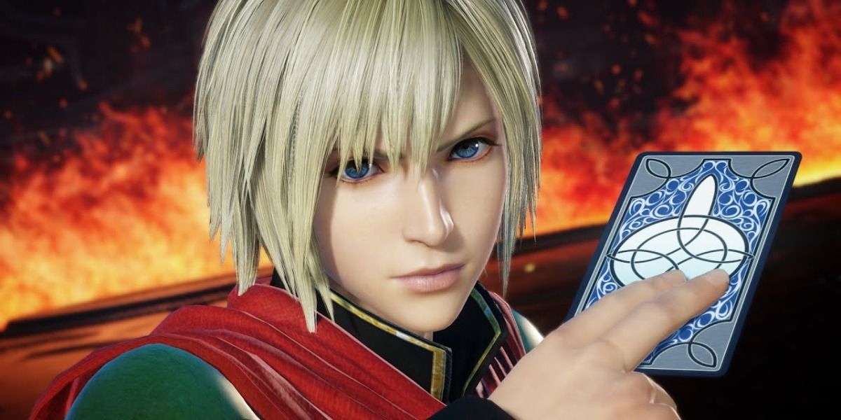 Ace holding a magical card in Final Fantasy Type-0